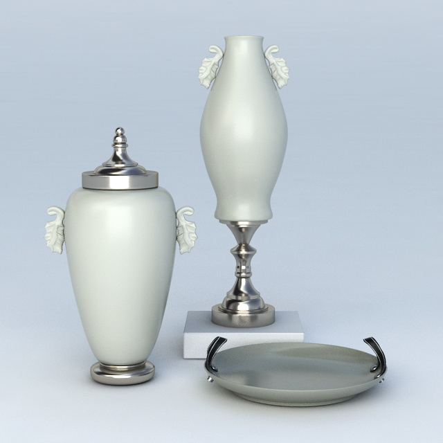 Decor Ceramic Trophy 3d rendering