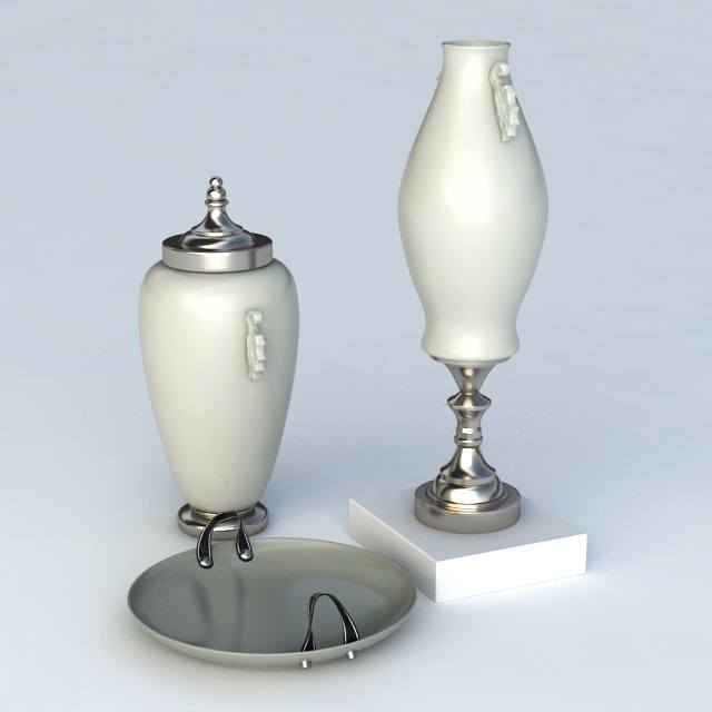 Decor Ceramic Trophy 3d rendering
