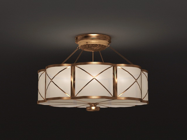 Chinese Style Ceiling Lamp 3d rendering