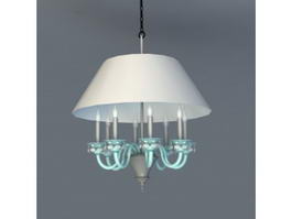 Candle Chandelier with Shade 3d model preview