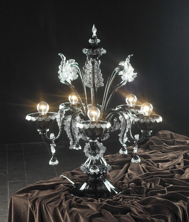 Antique Crystal Table Lamp 3d rendering