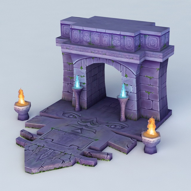 Door of The Tomb 3d rendering