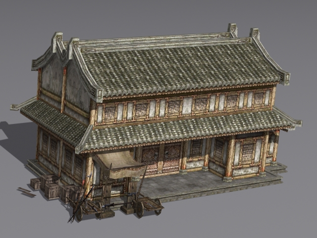 Ancient Living Houses 3d rendering