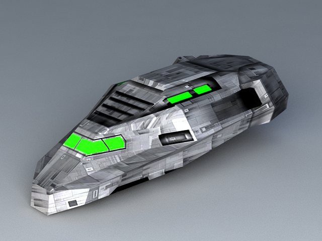 Sci-Fi Transport Shuttle 3d rendering