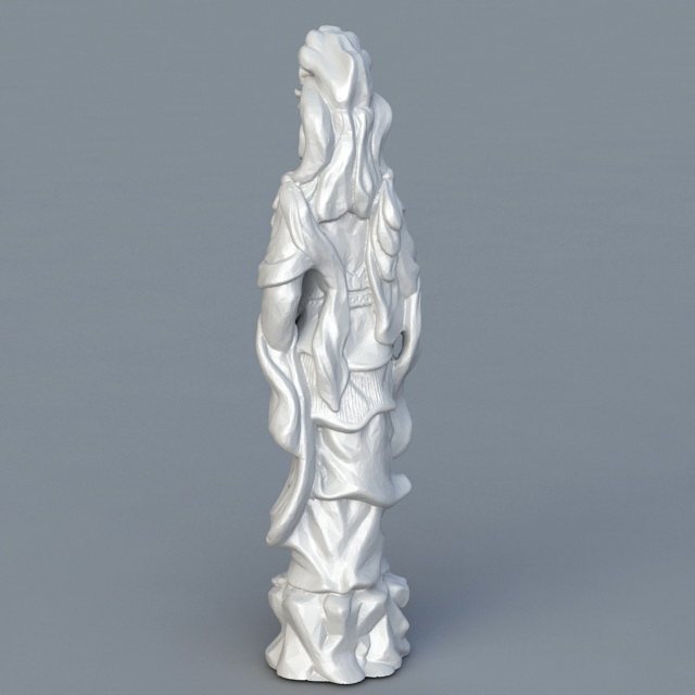 Ancient Chinese Goddess Statue 3d rendering