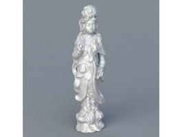 Ancient Chinese Goddess Statue 3d model preview