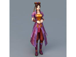 Ancient Chinese Teen Girl 3d model preview