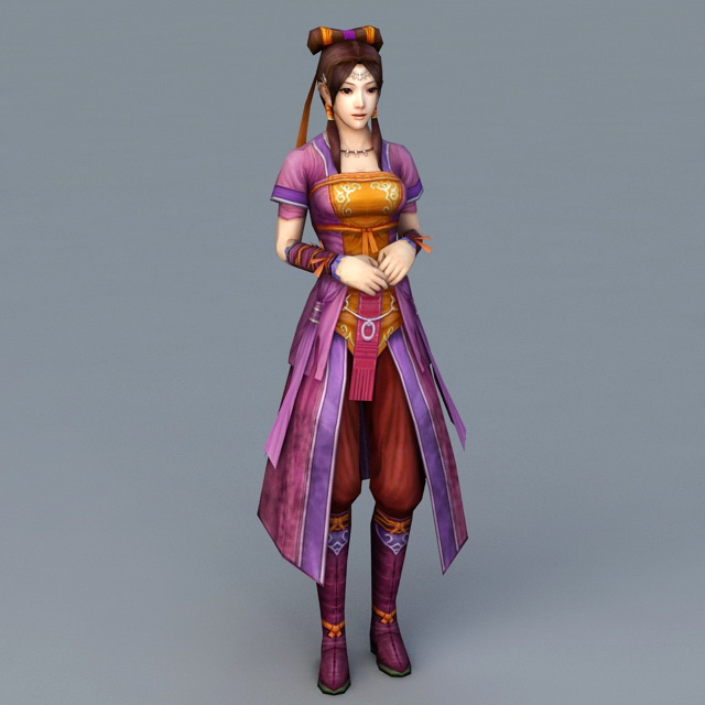 Ancient Chinese Teen Girl 3d rendering