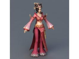 Medieval Chinese Noble Lady 3d model preview