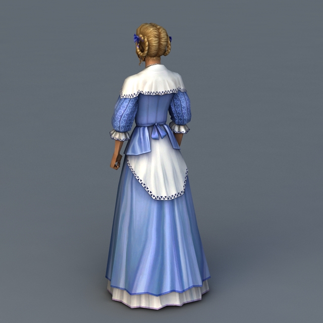 Young Medieval Maiden 3d rendering
