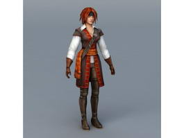 Pirate Woman Warrior 3d preview