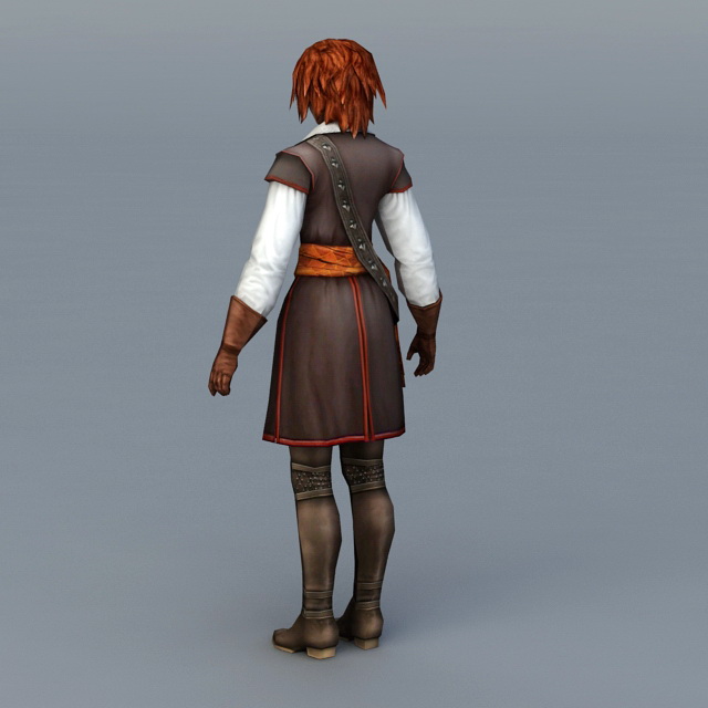 Pirate Woman Warrior 3d rendering