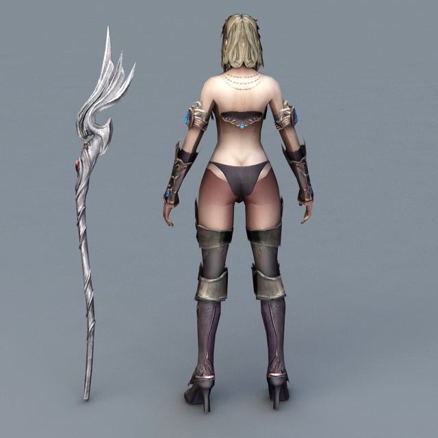 Battle Mage Concept Art 3d rendering
