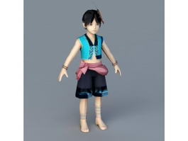 Traditional Chinese Boy 3d preview