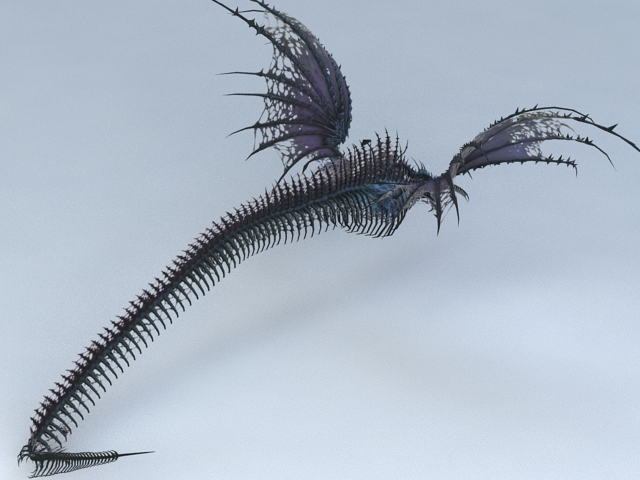 Sea Drake Monster 3d rendering