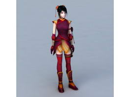 Traditional Chinese Teenage Girl 3d model preview