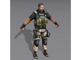 Us Military Special Forces Soldier 3d model preview
