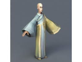Buddhist Monk 3d model preview