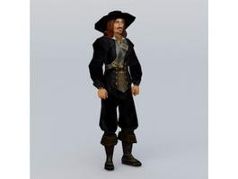 Medieval Pirate Captain 3d preview
