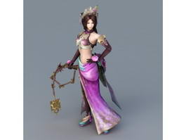 Ancient Chinese Warrior Woman 3d model preview