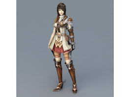 Female Knight Character 3d model preview