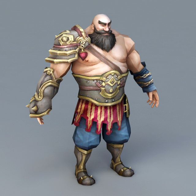 Strong Warrior 3d rendering