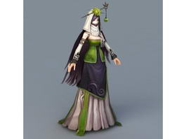 Masked Lady 3d model preview