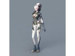 Female Elf Mage 3d preview