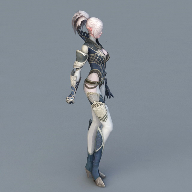 Female Elf Mage 3d rendering