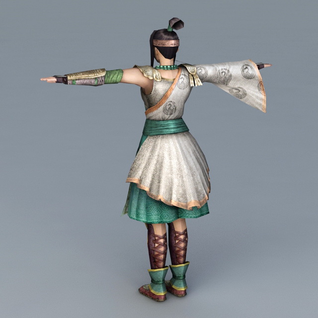Young Warrior Girl 3d rendering