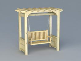 Garden Arbor with Swing 3d preview