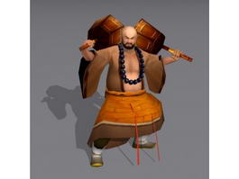 Shaolin Warrior Monk 3d model preview