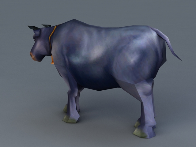 Black Cow 3d rendering