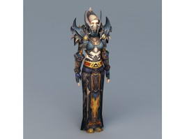 Female Human Priest 3d model preview