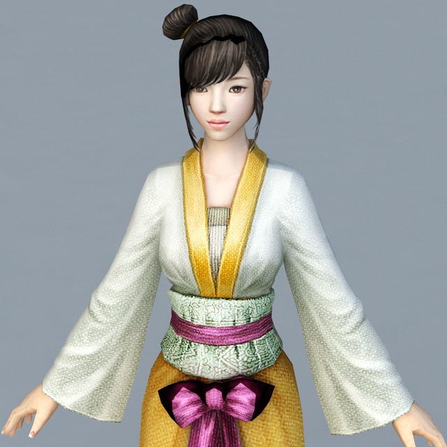 Ming Dynasty Lady 3d rendering