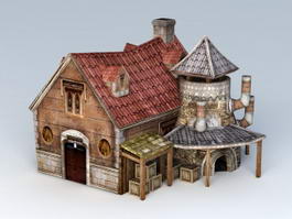 Medieval Blacksmith Workshop 3d model preview