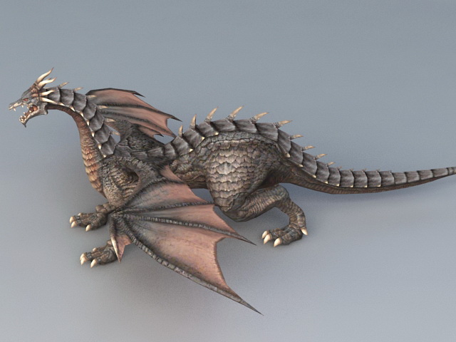 Wyvern Dragon 3d rendering