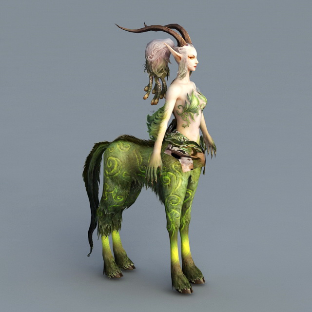 Female Antelope Centaur 3d rendering
