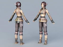 Young Mage Apprentice 3d model preview