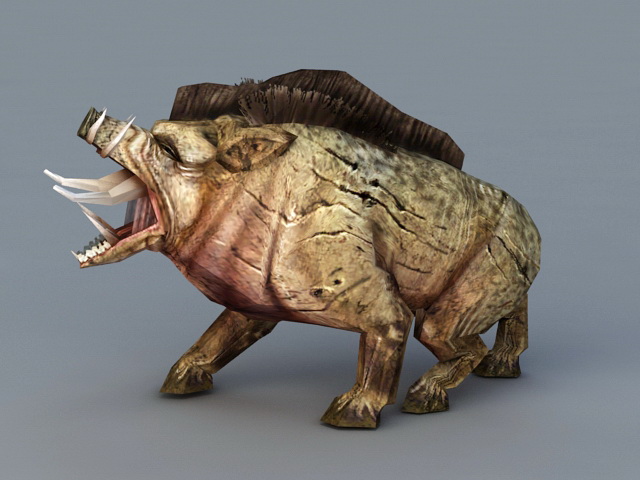 Wild Boar Beast 3d rendering