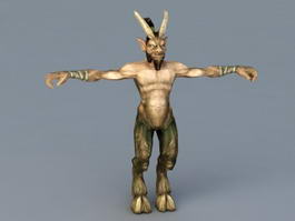 Humanoid Beast Creature 3d model preview