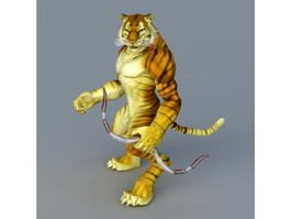 Tiger Archer with Bow 3d preview