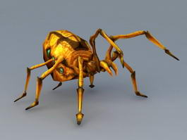 Yellow Spider Monster 3d model preview