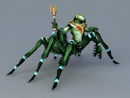 Scary Spider Monster 3d model preview