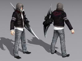 Steampunk Warrior Man 3d preview