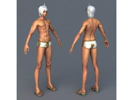 Young Man with Underpant 3d model preview