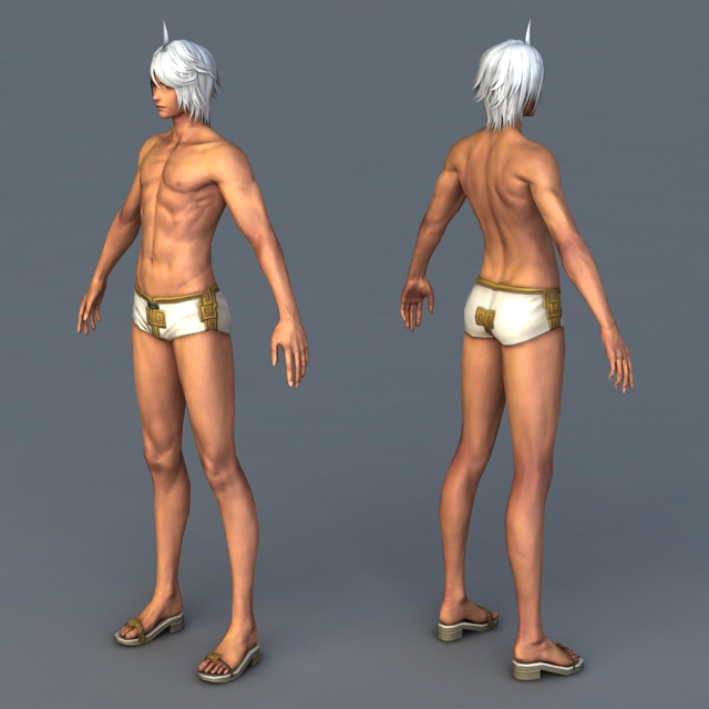 Young Man with Underpant 3d rendering