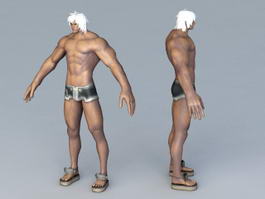 Strong Man with Swimwear 3d preview