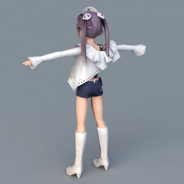 Cute Anime Girl Nurse 3d rendering