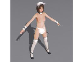 Naked Maid 3d model preview